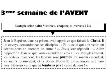 Livret d'enfant pour la 3ème semaine de l'Avent.