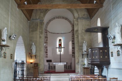 Intérieur de l'église d'Orgedeuil