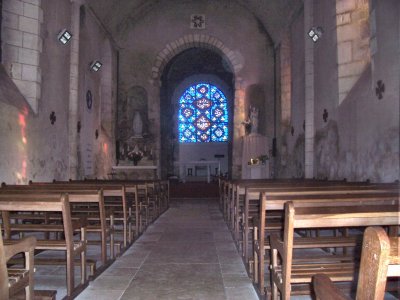 Intérieur de l'église de St Sornin