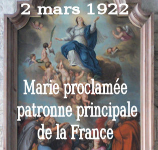 lettre de Pie XI proclamant Marie Patronne de la France le 2 mars 1922.
